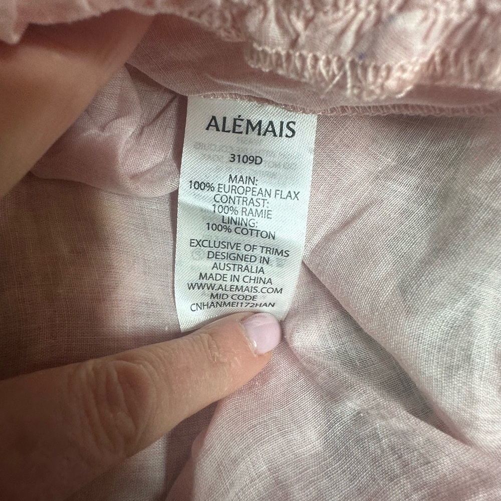 NWT Anthropologie x Alemais Porcelain Frilled Tiered European Flax Midi Dress 4 - Picture 11 of 12